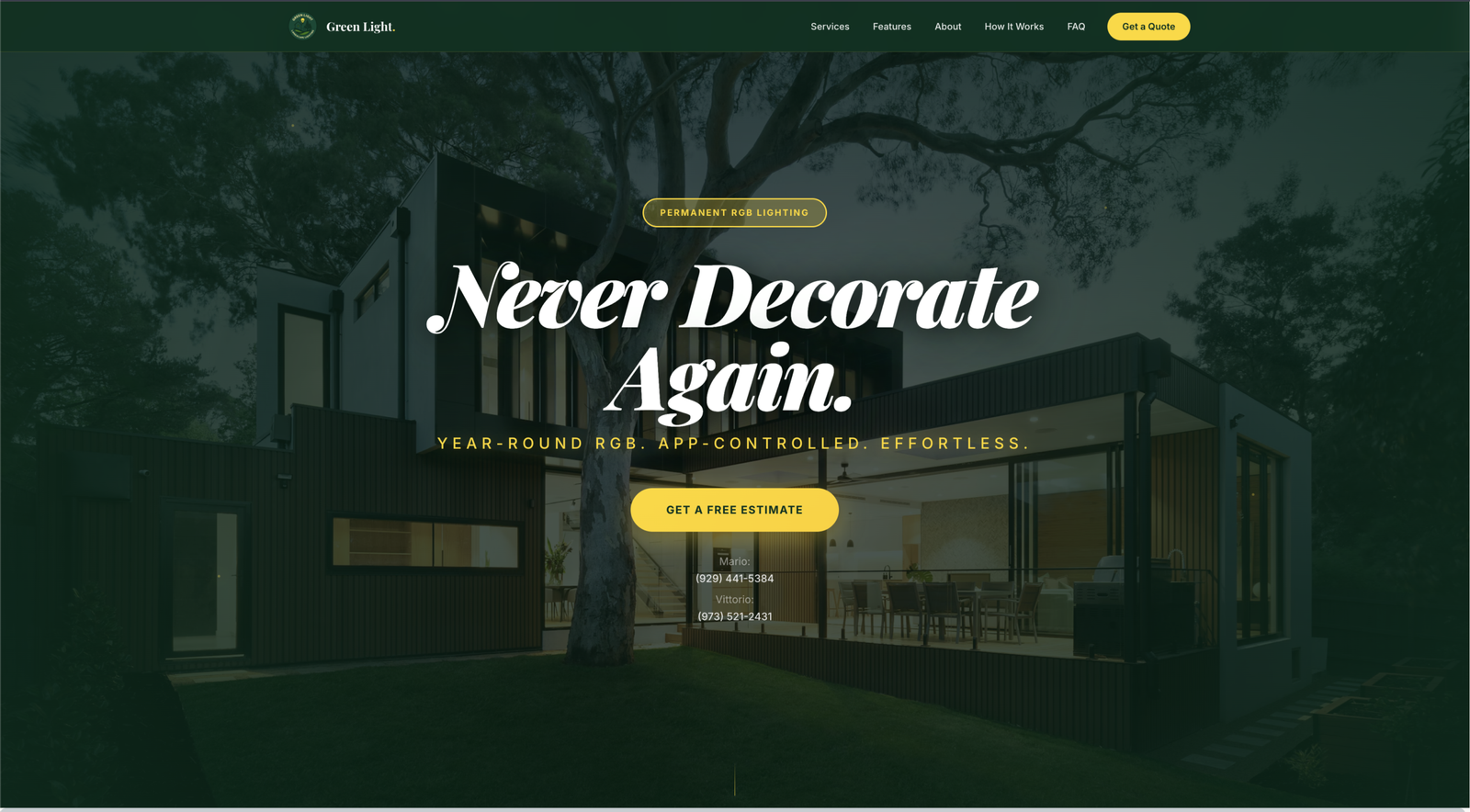 Green Light Landscape Lighting